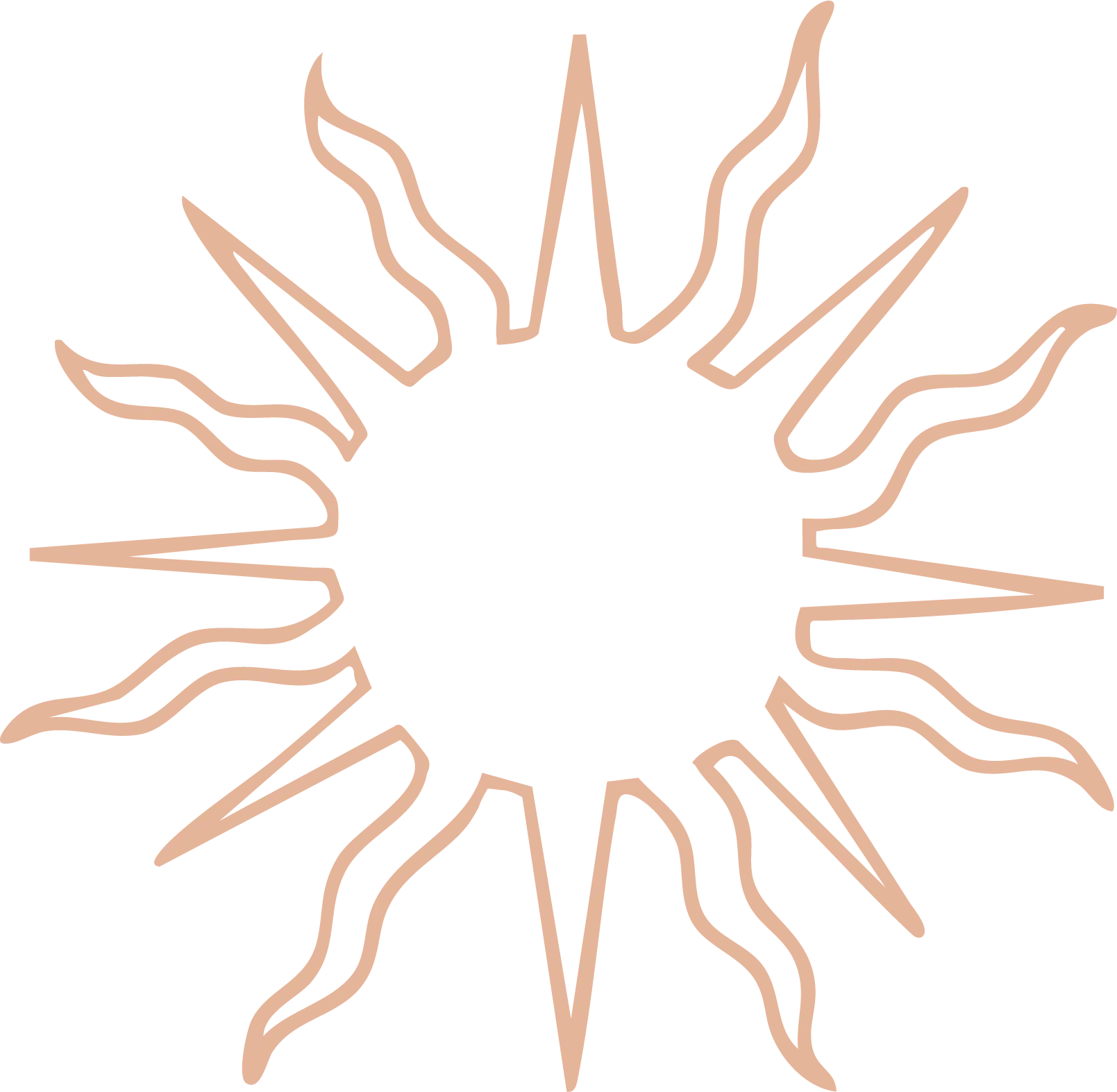Soleil trait - Orange
